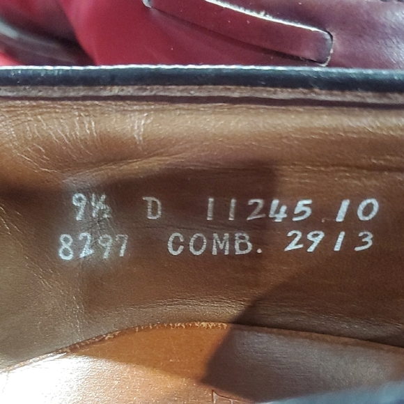 Allen Edmonds Burgandy Grayson Leather Slip-On Tassle Loafers main image 3
